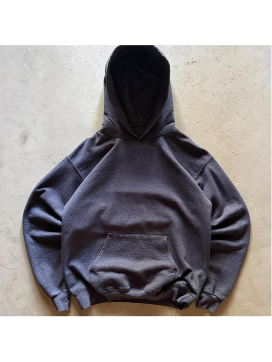 Hanes Other - vintage 90s hanes grey blank boxy hoodie